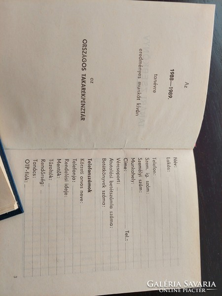 Teacher's pocket book 1988-89, 1986-87 original clean