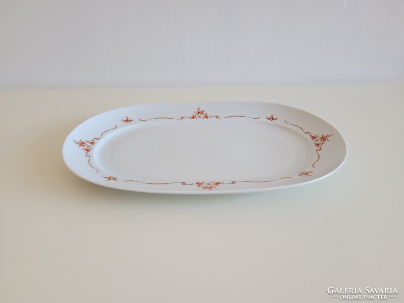 Retro large 35.5 cm lowland porcelain bowl with Hecsedli berry pattern