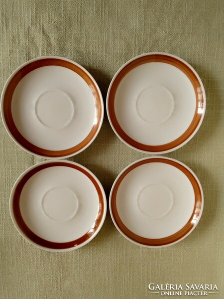 Kahla marked German ndk nostalgia retro glazed porcelain coffee set 4 small plates 3 cups