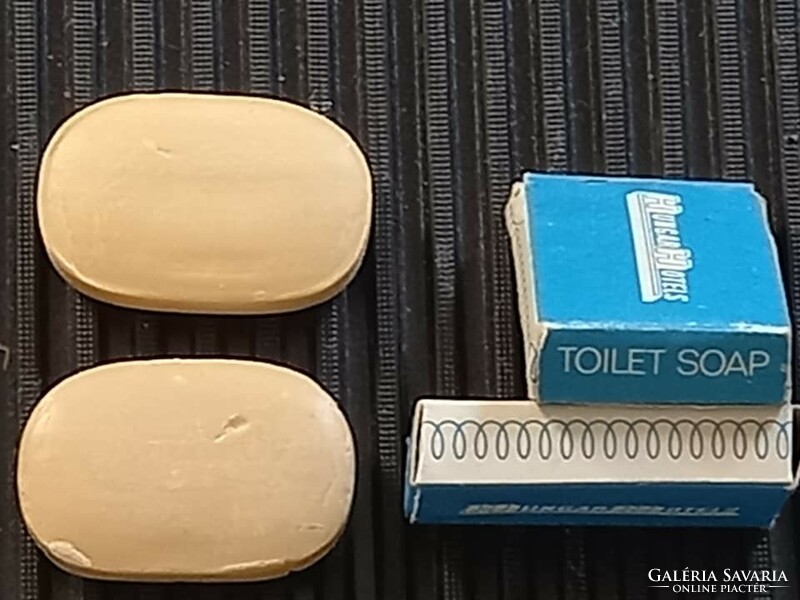 Retro caola mini soaps from Hungarian hotel room equipment
