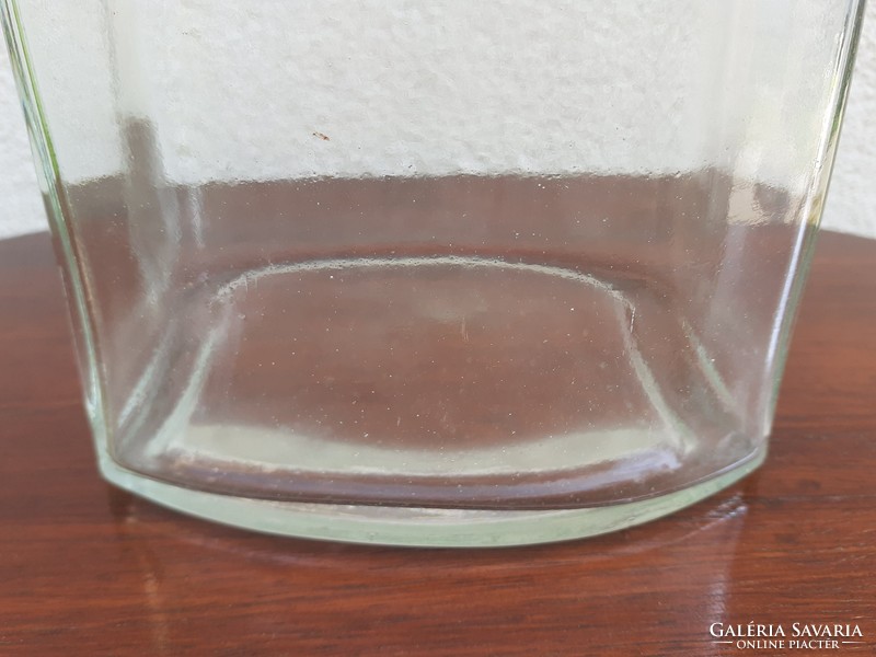 Régi üveg dugós palack 24 cm szatócsbolt cukorkás üveg