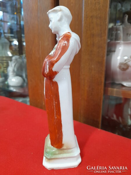 Old religious St. Antonius, St. Antal, porcelain statue. 18 Cm.