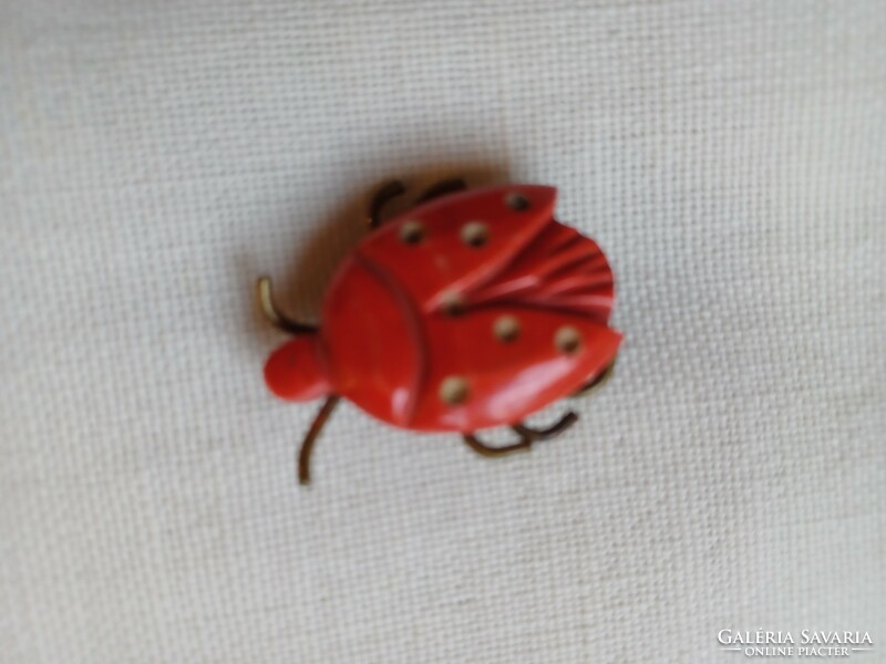 Vintage seven-spotted ladybug brooch, pin