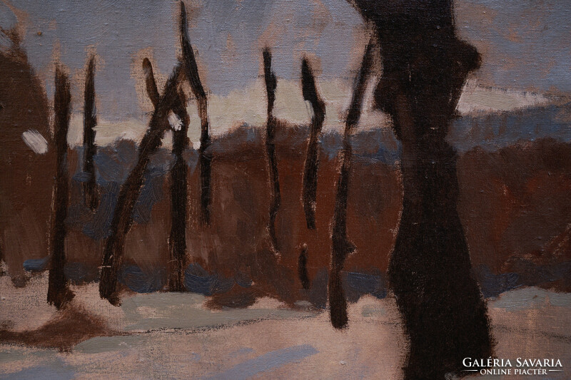 Unknown artist: winter forest detail,