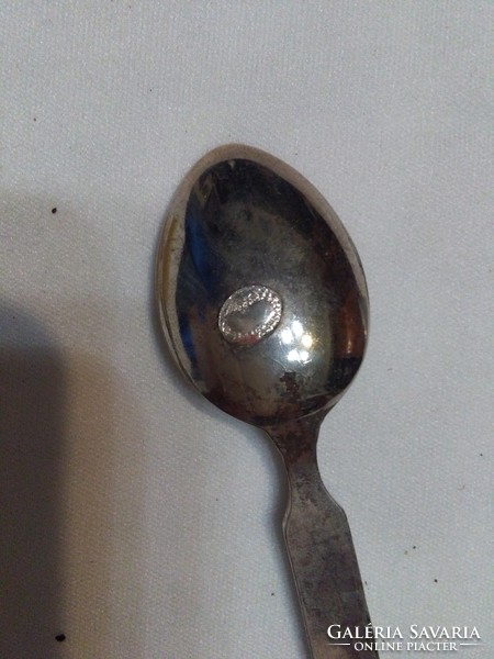 Silver mocha spoon, coffee spoon in box 