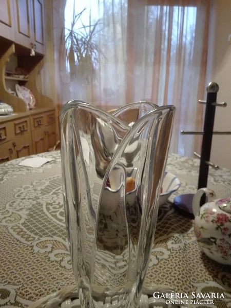 25 X11 cm simply elegant! Exceptionally beautiful glass vase xx