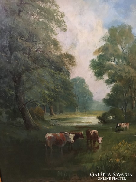 Antique English oil painting