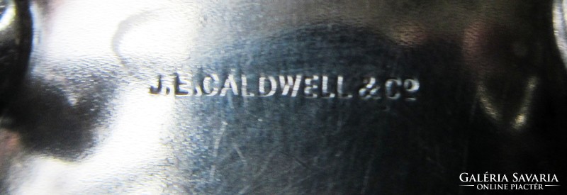 Antik ezüst 1884 J.E.Caldwell Philadelphia kiöntő+cukortartó, jelzett,224,5 gr, enyhén hibás.