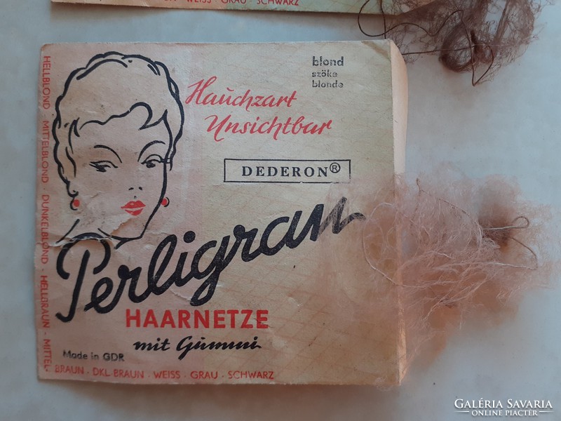 Retro Perligram hajháló régi hajápolási kellék 2 db
