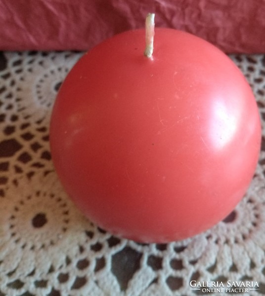 Gömb gyertya kézműves termék piros 8 cm, ajánljon!