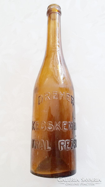 Beer bottle with old beer bottle with inscription dreher král