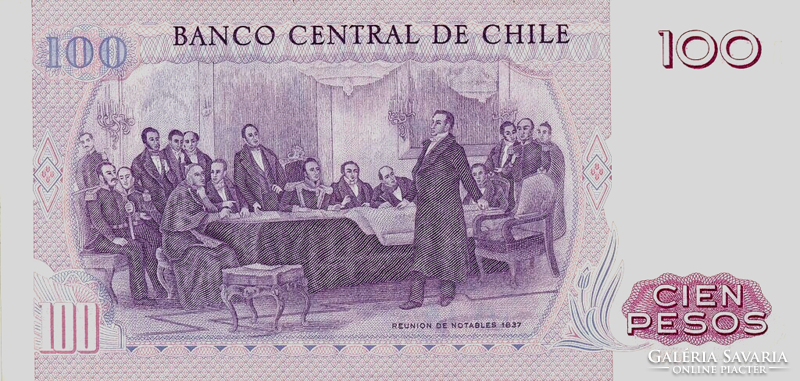 Chile 100 pesos 1984 oz