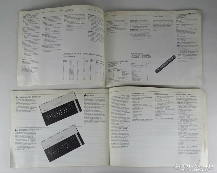 1L398 Atari 800XL - Basic játékgép játékkonzol leírás 2 darab 1983/1984