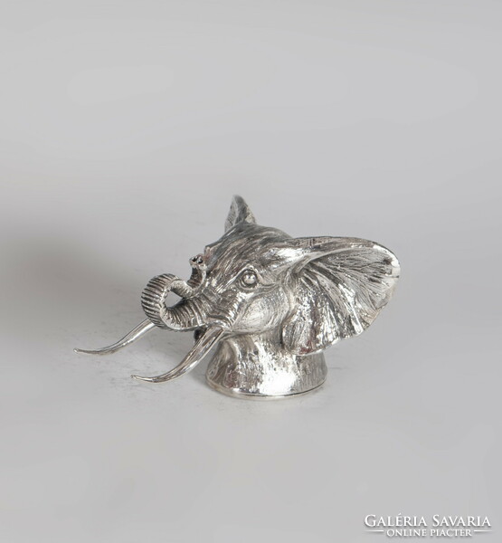 Silver elephant head