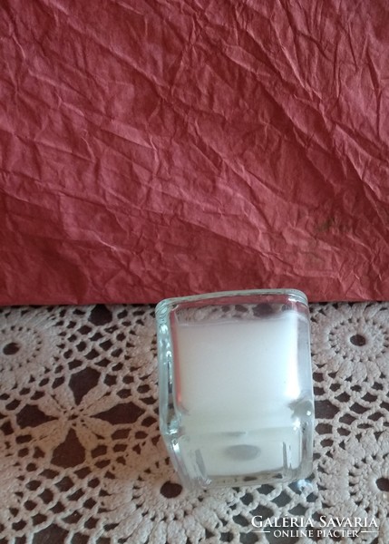 Cube candle holder with wax 6*6*6 cm, recommend!
