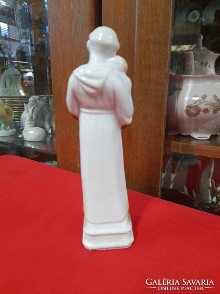 Vallási Régi St.Antonius,Szent Antal,Porcelán Szobor. 18 cm.