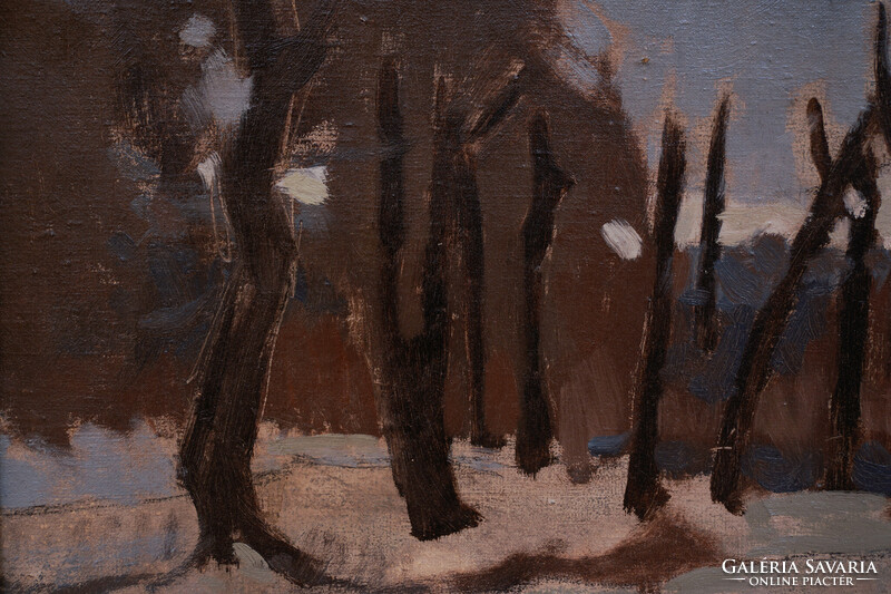 Unknown artist: winter forest detail,