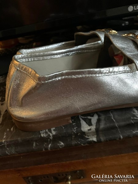 Új ezüst színű Topshop bőr cipő 40/40,5-ös