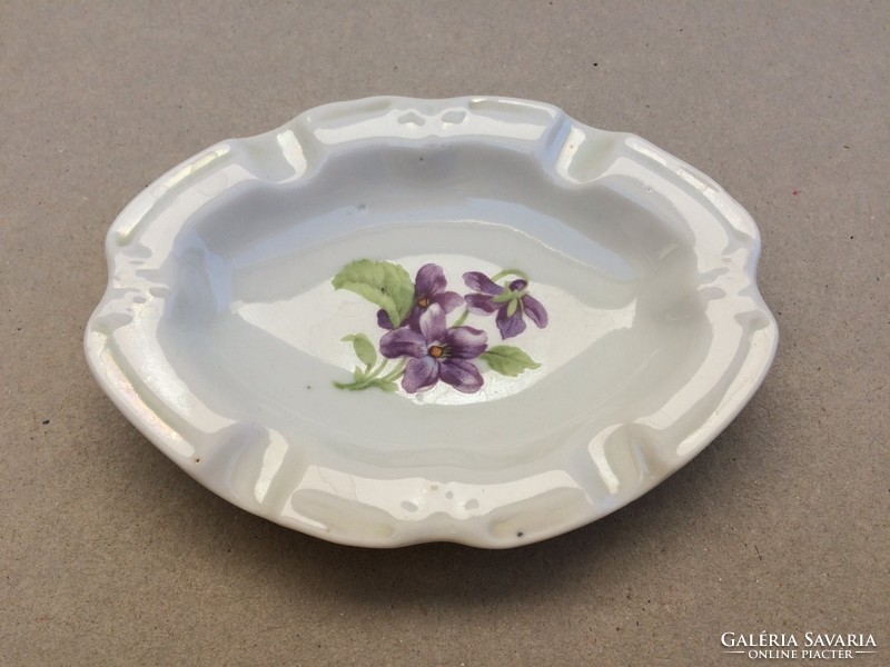 Old drasche violet porcelain ashtray ashtray ashtray