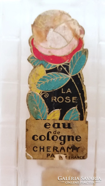 Old big perfume bottle with cologne bottle with vintage label