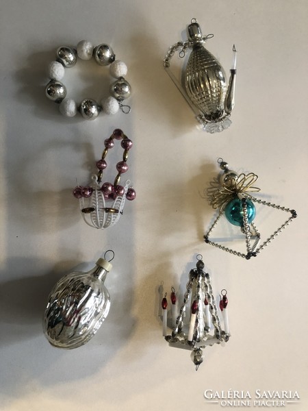 Antique glass Christmas tree decorations, collector's items