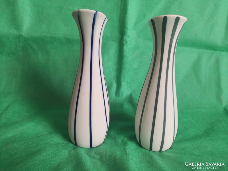 Aquincum retro blue striped vase