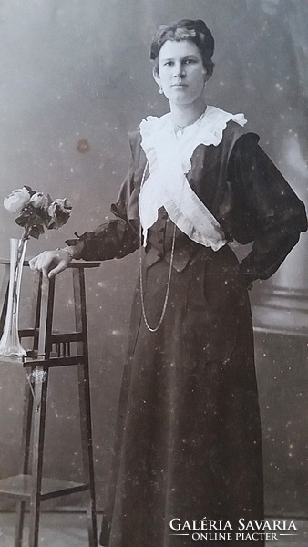 Old postcard vintage photo female photo lady around 1920