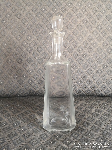 Art deco glass jug with stopper