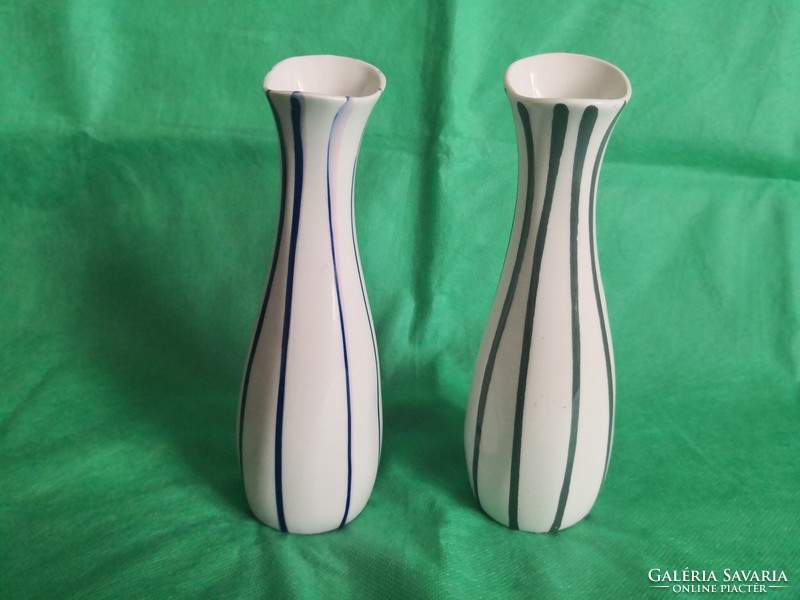 Aquincum retro blue striped vase