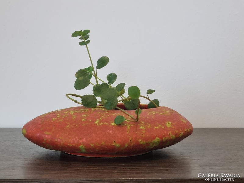 Christmas Zsuzsa applied art ceramic ikebana-19*16 cm