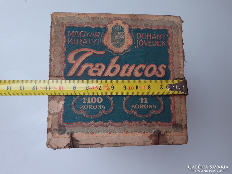 Old wooden cigarette box for smoking trabucos, antique storage box