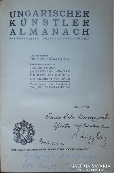Ungarischer künstler almanac - dedicated