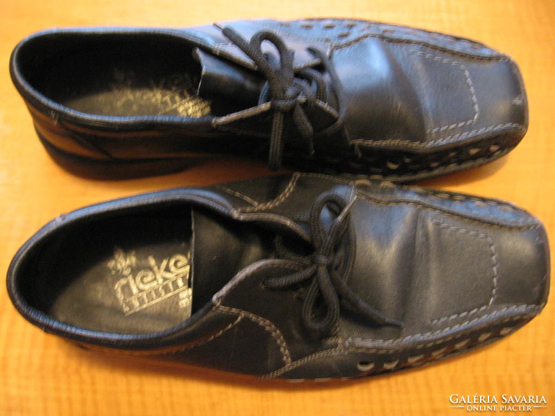 Rieker antistress fekete bőr cipő
