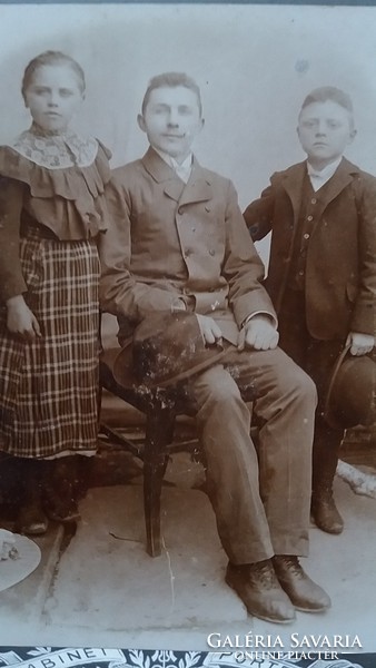 Antik családi fotó 1905 csoportkép műtermi régi fénykép