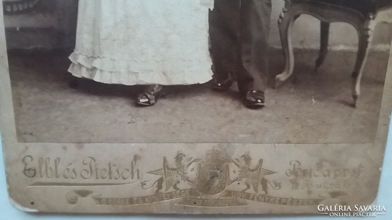 Antique wedding photo elbl and pietsch photographer budapest studio photo bride groom photo