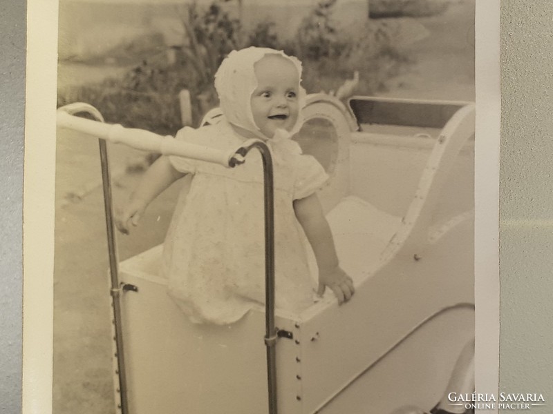 Old children's photo vintage photo stroller image