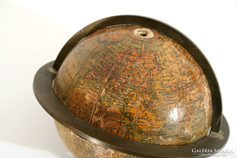 Ludwig Julius Heymann Földgömb Berlin 19. század | Antik Glóbusz Globe Erd-Globus