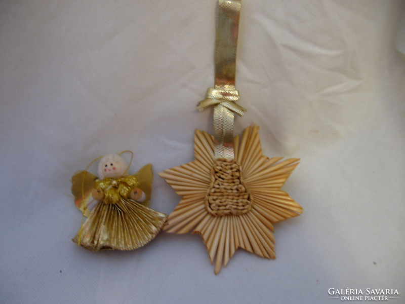 Gold color handmade angel tree, chenille, textile