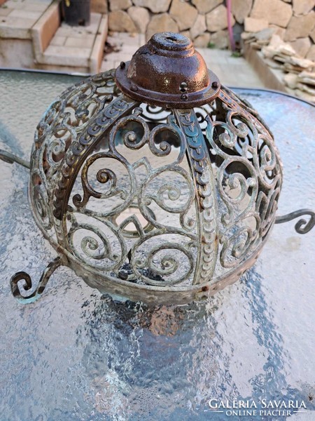 Crown-type antique metal object, chandelier?