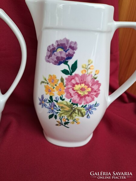 Beautiful peaceful lowland carnation flower porcelain jugs nostalgia collector villager