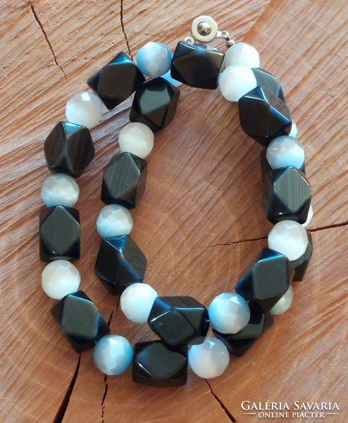 A special iridescent glass necklace
