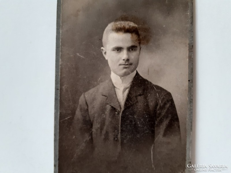 Antik férfi fotó 1909 Rutkai Fülöp fotográfus Arad műtermi régi fénykép