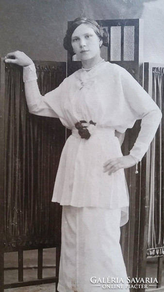 Régi képeslap vintage fotó női fénykép hölgy 1920 körül