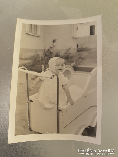 Old children's photo vintage photo stroller image