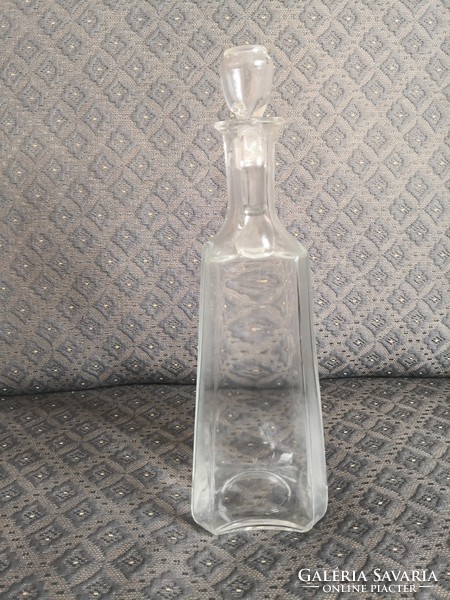 Art deco glass jug with stopper