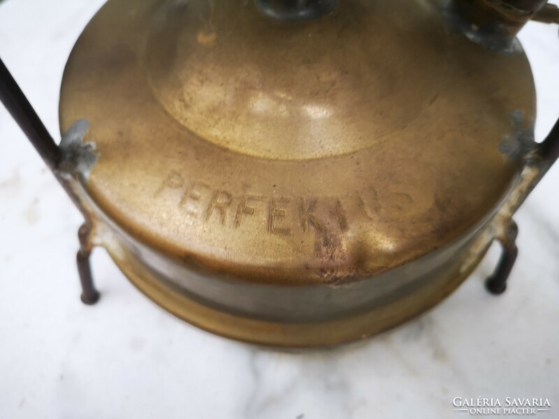 Antik perfektus petróleum - olaj főző melegítő rézből, kályha Osztrák vagy Német