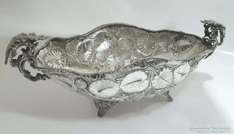 Swiss Art Nouveau silver (925) jardiniere, table center, serving