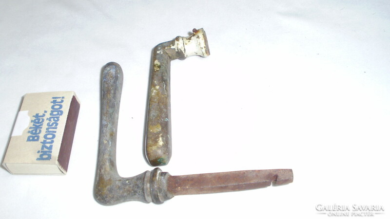 Pair of old solid copper doorknobs