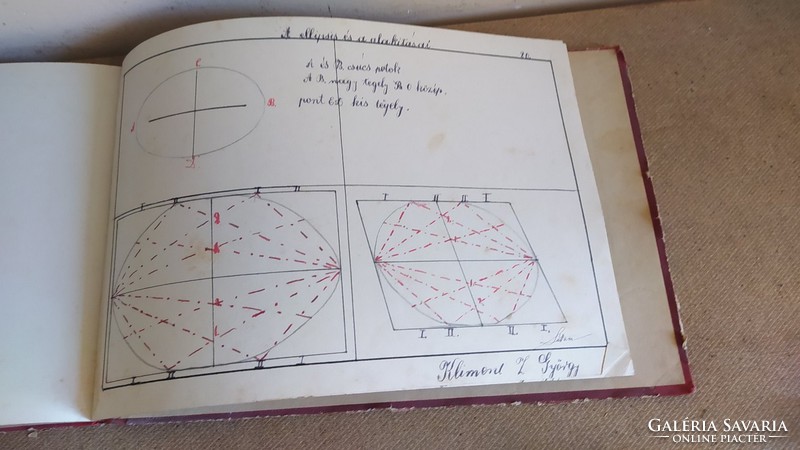 Kliment Z György füzete matematika, geometria