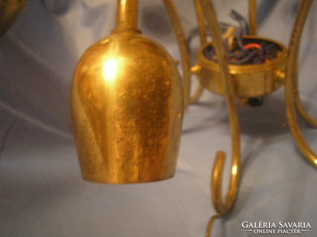 Antik Csillár,aranyszínű fém 6 ágú, restaurálandóan eladó